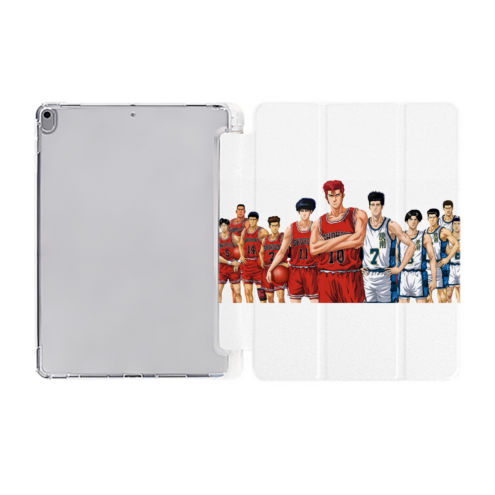 （画像用） SLAM DUNK／スラムダンク IPad ケース ペン収納付き 三つ折りスタンド PUレザー×シリコン 対応機種9.5/10.5/10.9インチ